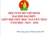 Đại Hội Liên Đội Trường TH Nguyễn Trãi - Năm Học: 2015 - 2016