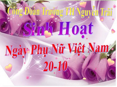 Sinh hoạt 20/10/2016