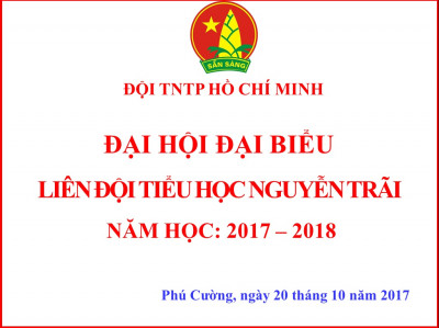 Đại hội Đại biểu Liên Đội Trường TH Nguyễn Trãi năm học 2017-2018