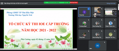 Tổ chức kỳ thi IOE cấp trường trực tuyến.