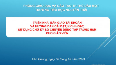 Tập huấn hướng dẫn Giáo viên cài đặt, sử dụng chữ ký số chuyên dùng HSM