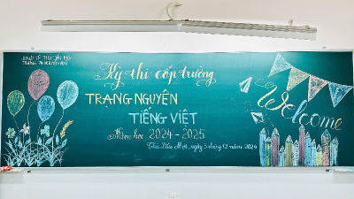 Trải nghiệm mua bán hàng hóa trong giờ học ngoài trời của các bạn học sinh khối 2 ở Trường Tiểu học Nguyễn Trãi