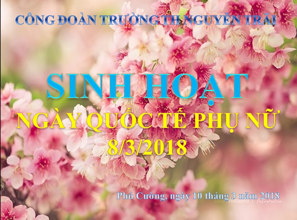 Sinh hoạt ngày 8/3 tại trường TH Nguyễn Trãi